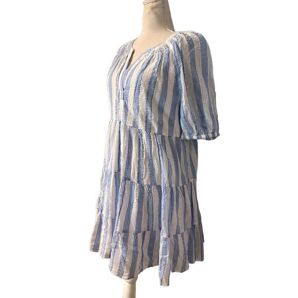 Crown & Ivy Striped Dress - Size M - Cotton Blue & White NWT - Picture 1 of 13